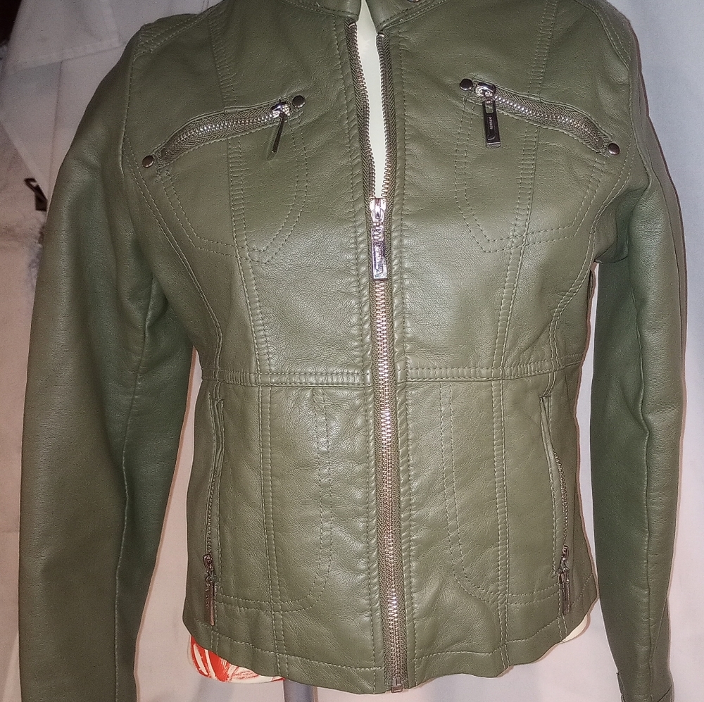 Faux leather jacket